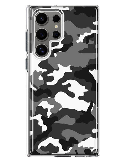 Mundaze - Case for Samsung Galaxy S23 Ultra Slim Shockproof Hard Shell Soft TPU Heavy Duty Protective Phone Cover - Black Grey Camo