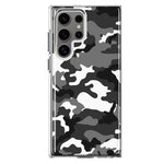 Mundaze - Case for Samsung Galaxy S22 Ultra Slim Shockproof Hard Shell Soft TPU Heavy Duty Protective Phone Cover - Black Grey Camo