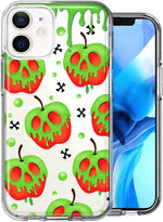 Apple iPhone 15 Plus Halloween Poison Apple Skulls Spooky Fairy Tales Design Double Layer Phone Case Cover