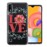 Samsung Galaxy A01 Love Like Jesus Flower Text Christian Double Layer Phone Case Cover