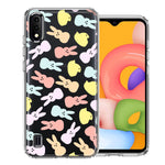 Samsung Galaxy A01 Pastel Easter Polkadots Bunny Chick Candies Double Layer Phone Case Cover