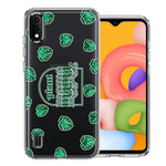 Samsung Galaxy A01 Plant Mama Houseplant Lover Monstera Tropical Leaf Green Design Double Layer Phone Case Cover