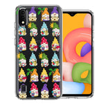 Samsung Galaxy A01 Summer Beach Cute Gnomes Sand Castle Shells Palm Trees Double Layer Phone Case Cover