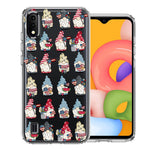 Samsung Galaxy A01 USA Fourth Of July American Summer Cute Gnomes Patriotic Parade Double Layer Phone Case Cover
