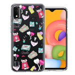 Samsung Galaxy A01 Valentine's Day Candy Feels like Love Hearts Double Layer Phone Case Cover