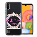 Samsung Galaxy A01 Best Mom Ever Mother's Day Flowers Double Layer Phone Case Cover