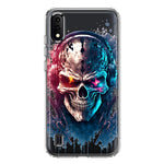 Samsung Galaxy A01 Cyberpunk Machine Headphones Skull Double Layer Phone Case Cover