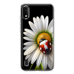 Samsung Galaxy A01 Cute White Daisy Red Ladybug Double Layer Phone Case Cover