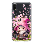 Samsung Galaxy A01 Cute Pink Cherry Blossom Gnome Spring Floral Flowers Double Layer Phone Case Cover