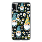 Samsung Galaxy A01 Cute White Daisies Gnomes Flowers Floral Double Layer Phone Case Cover