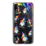 Samsung Galaxy A01 Neon Water Painting Colorful Splash Gnomes Hybrid Protective Phone Case Cover