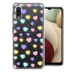 Samsung Galaxy A02 Valentine's Day Heart Candies Polkadots Design Double Layer Phone Case Cover