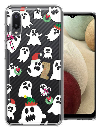 Samsung Galaxy A02 Halloween Christmas Ghost Design Double Layer Phone Case Cover