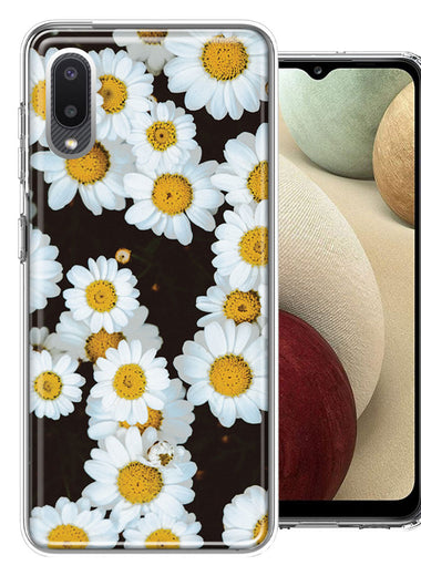 Samsung Galaxy A02 Cute Daisy Flowers Double Layer Phone Case Cover