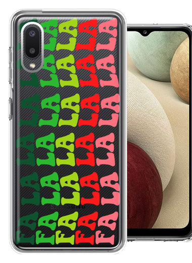 Samsung Galaxy A02 Deck The Halls Christmas Carol Falala Festive Lyric Vintage 70s Letters Double Layer Phone Case Cover