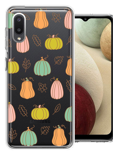 Samsung Galaxy A02 Fall Autumn Fairy Pumpkins Thanksgiving Spooky Season Double Layer Phone Case Cover