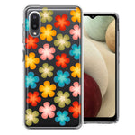 Samsung Galaxy A02 Groovy Gradient Retro Color Flowers Double Layer Phone Case Cover