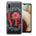 Samsung Galaxy A02 Love Like Jesus Flower Text Christian Double Layer Phone Case Cover