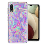 Samsung Galaxy A02 Paint Swirl Double Layer Phone Case Cover