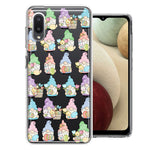 Samsung Galaxy A02 Pastel Easter Cute Gnomes Spring Flowers Eggs Holiday Seasonal Double Layer Phone Case Cover