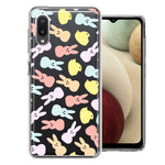 Samsung Galaxy A02 Pastel Easter Polkadots Bunny Chick Candies Double Layer Phone Case Cover
