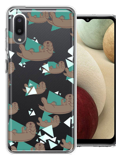 Samsung Galaxy A02 Cute Otter Design Double Layer Phone Case Cover