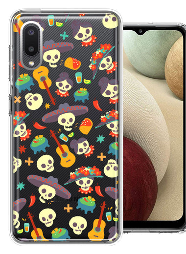 Samsung Galaxy A02 Day of the Dead Design Double Layer Phone Case Cover