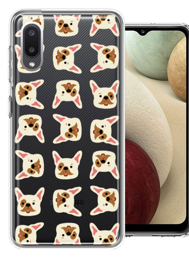 Samsung Galaxy A02 Frenchie Bulldog Polkadots Design Double Layer Phone Case Cover