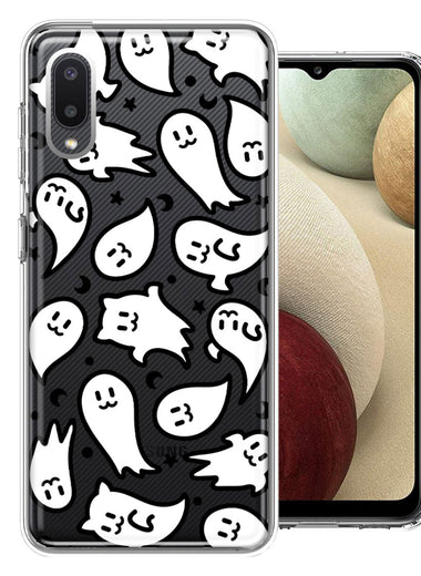 Samsung Galaxy A02 Kawaii Manga Cute Halloween Ghosts Spirits Design Double Layer Phone Case Cover