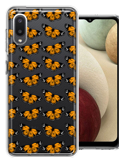 Samsung Galaxy A02 Monarch Butterflies Design Double Layer Phone Case Cover