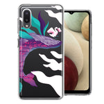 Samsung Galaxy A02 Mystic Floral Whale Design Double Layer Phone Case Cover