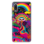 Samsung Galaxy A02 Psychedelic Trippy Hippie Night Walk Hybrid Protective Phone Case Cover