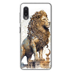 Samsung Galaxy A02 Ancient Lion Sculpture Hybrid Protective Phone Case Cover