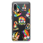 Samsung Galaxy A02 Colorful Neon Glow Rainbow Gnomes Painting Hybrid Protective Phone Case Cover