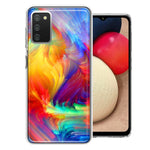 Samsung Galaxy A03S Colorful Feather Paint Double Layer Phone Case Cover