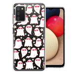 Samsung Galaxy A02S Floating Heart Glasses Love Ghosts Vaneltines Day Cutie Daisy Double Layer Phone Case Cover