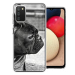 Samsung Galaxy A03S Black French Bulldog Double Layer Phone Case Cover