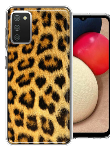 Samsung Galaxy A02S Classic Leopard Double Layer Phone Case Cover