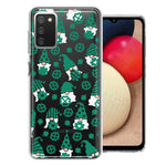 Samsung Galaxy A02S Lucky Green St Patricks Day Cute Gnomes Shamrock Polkadots Double Layer Phone Case Cover