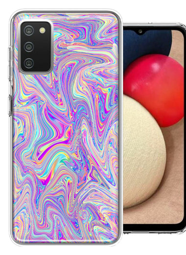 Samsung Galaxy A02S Paint Swirl Double Layer Phone Case Cover