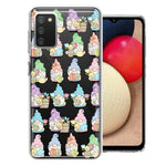 Samsung Galaxy A02S Pastel Easter Cute Gnomes Spring Flowers Eggs Holiday Seasonal Double Layer Phone Case Cover