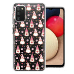 Samsung Galaxy A02S Pink Blush Valentines Day Flower Hearts Gnome Characters Cute Double Layer Phone Case Cover