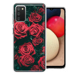 Samsung Galaxy A02S Red Roses Double Layer Phone Case Cover