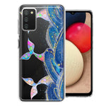 Samsung Galaxy A02S Rainbow Mermaid Tails Scales Ocean Waves Beach Girls Summer Double Layer Phone Case Cover