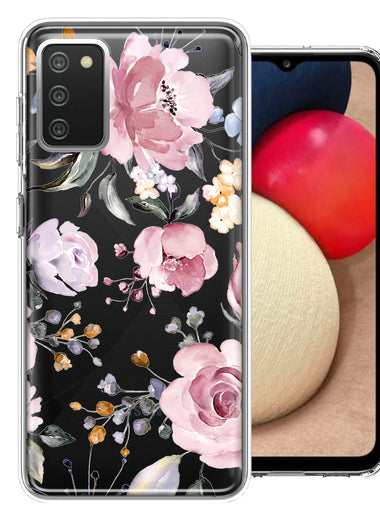 For Samsung Galaxy A02S  Soft Pastel Spring Floral Flowers Blush Lavender Phone Case Cover