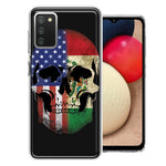 Samsung Galaxy A02S US Mexico Flag Skull Double Layer Phone Case Cover