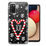 Samsung Galaxy A03S Winter Joy Snow Peppermint Candy Cane Heart Festive Christmas Double Layer Phone Case Cover