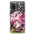 Samsung Galaxy A02S Cute Pink Cherry Blossom Gnome Spring Floral Flowers Double Layer Phone Case Cover