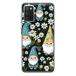 Samsung Galaxy A02S Cute White Daisies Gnomes Flowers Floral Double Layer Phone Case Cover