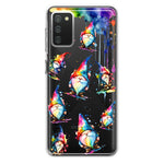 Samsung Galaxy A02S Neon Water Painting Colorful Splash Gnomes Hybrid Protective Phone Case Cover